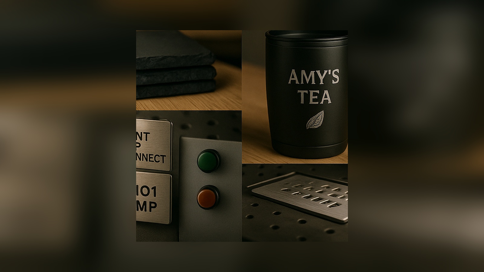 Control panel buttons in a plant room.